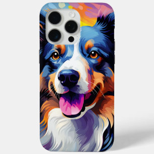 Happy Sunny Puppy Watercolor iPhone 15 Pro Max Case