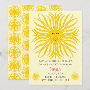 Happy Sunshine Birthday Invitation
