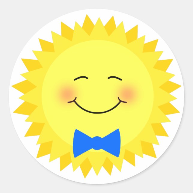 Happy Sunshine Classic Round Sticker (Front)