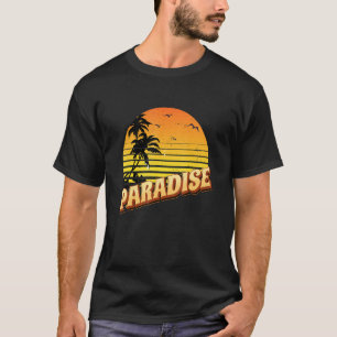 Happy Sunshine Island Paradise Palm Trees Vintage  T-Shirt