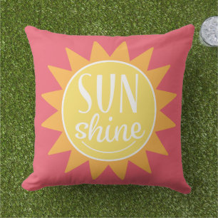 Happy Sunshine   Outdoor Pillow