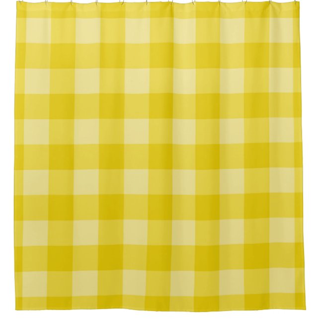 Happy Sunshine Yellow Chequered Squares Plaid (Front)