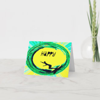 Happy Surfer Birthday Card