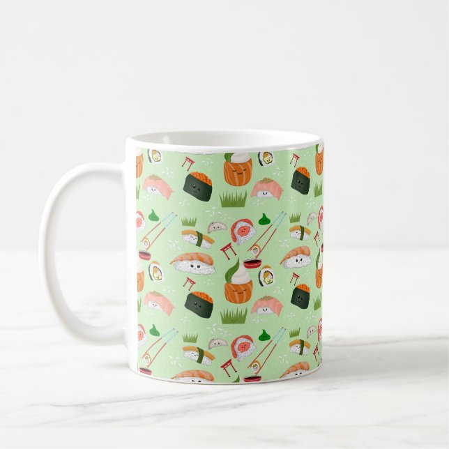  Happy Sushi Kawaii  Coffee Mug (Left)