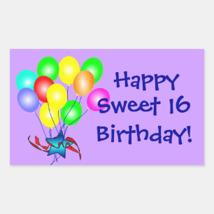 Happy Sweet 16 Stickers Anniversaire
