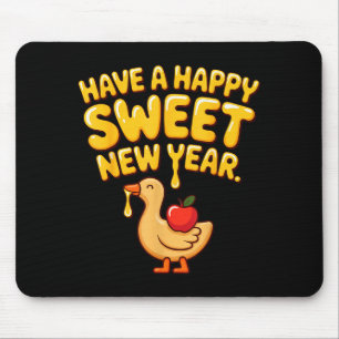 Happy Sweet New Year Goose Cookie Rosh Hashanah  Mouse Pad