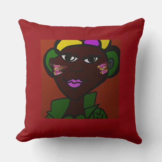 Happy Sweethearts' Day Throw Pillow (Front)