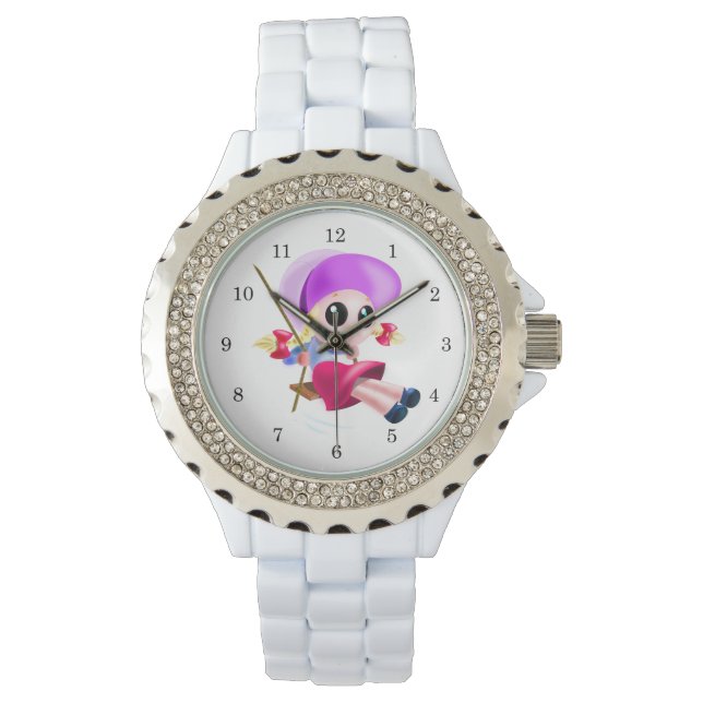 Happy Swinging Girl Watch (Front)