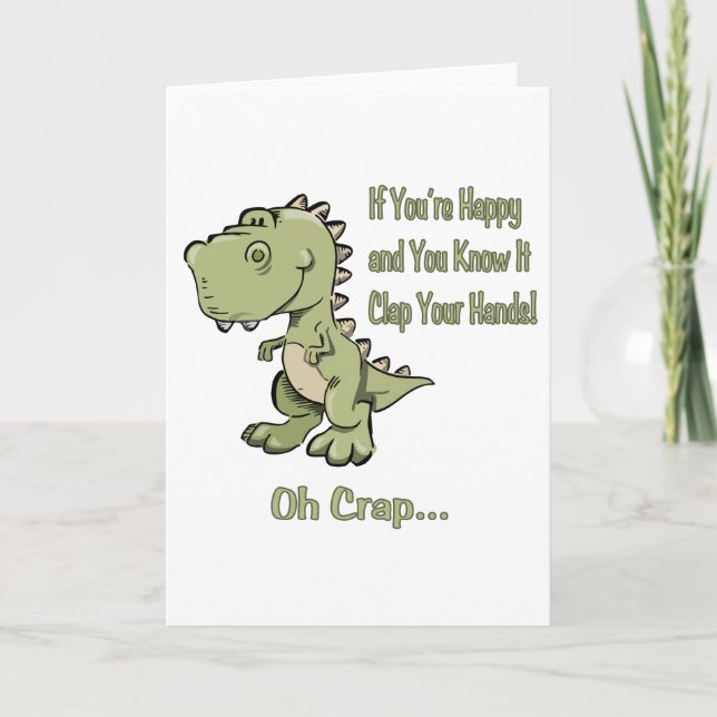 Happy T-Rex Card (Front)