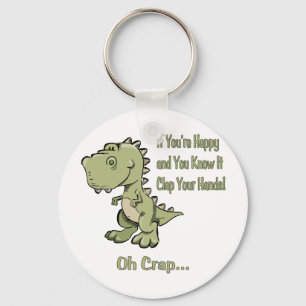 Happy T-Rex Keychain