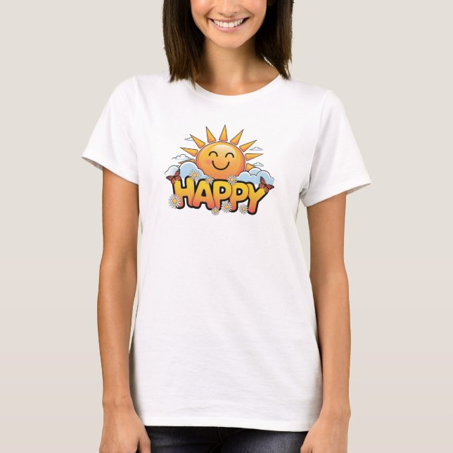 "HAPPY"  T-Shirt (Front)