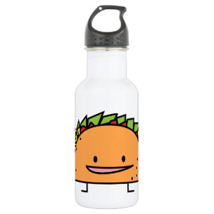 Happy Taco corn shell beef meat salsa Mexican food 532 Ml Water Bottle
