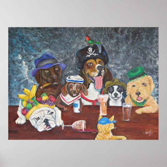 Happy Tails Saloon Poster (Front)