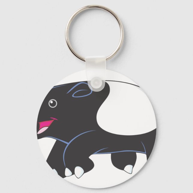 Happy Tapir Keychain (Front)