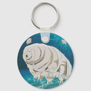 Happy Tardigrade floating under water Keychain