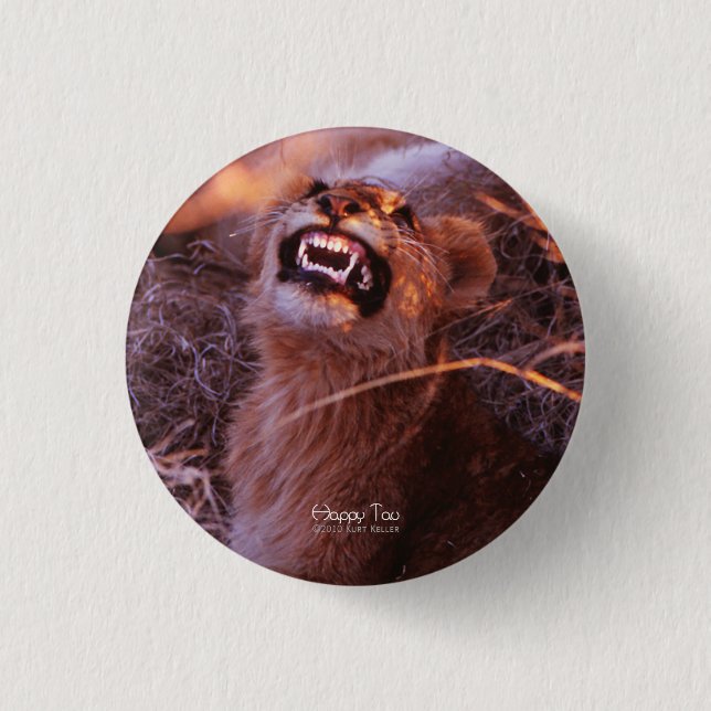 Happy Tau 1 Inch Round Button (Front)