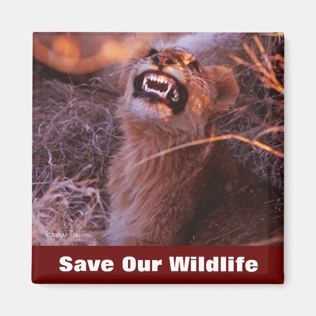 Happy Tau Save Our Wildlife Magnet (Front)