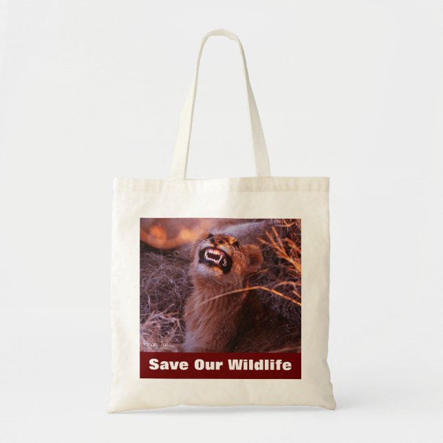 Happy Tau Save Our Wildlife Tote Bag (Front)