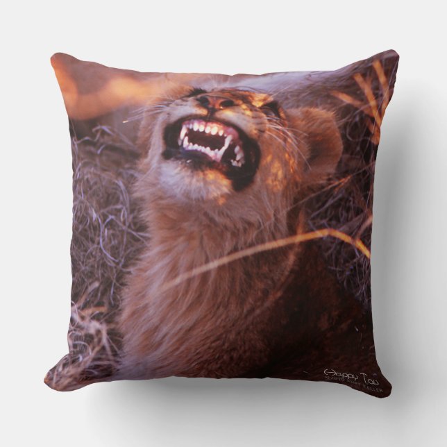 Happy Tau Throw Pillow (Front)
