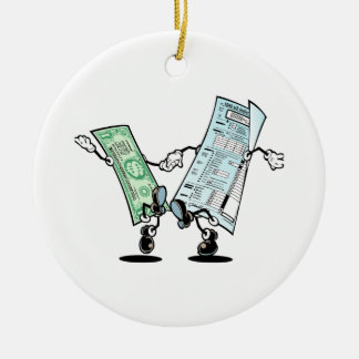 happy tax day ceramic ornament