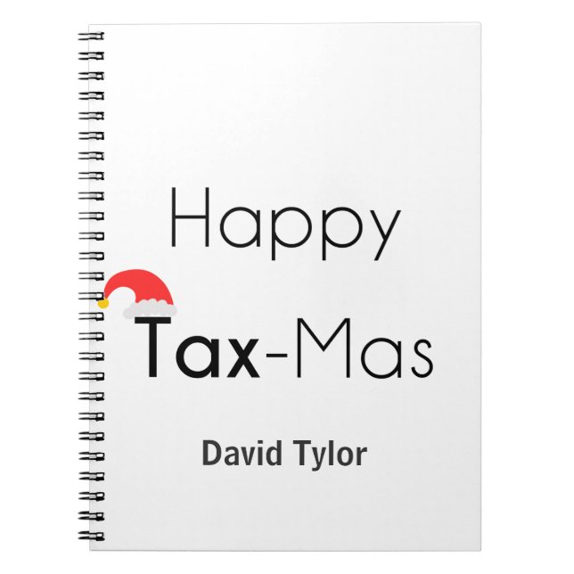 Happy TaxMas Notebook (Front)