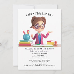 happy teacher day  Birthday Invitation