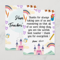 Happy teacher’s day thank you card