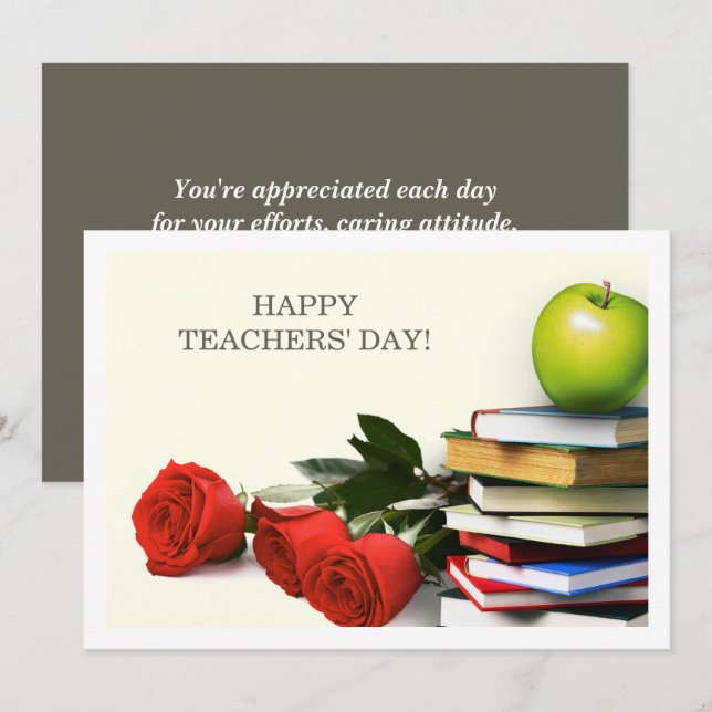 Happy Teachers' Day Custom Card (Front/Back)