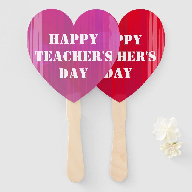 Happy Teacher's Day Hand Fan (Front and Back)