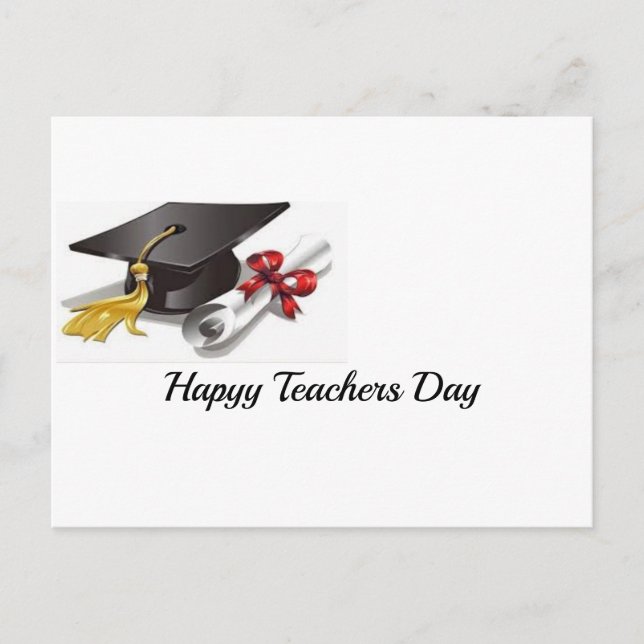 happy teachers day holiday postcard (Front)