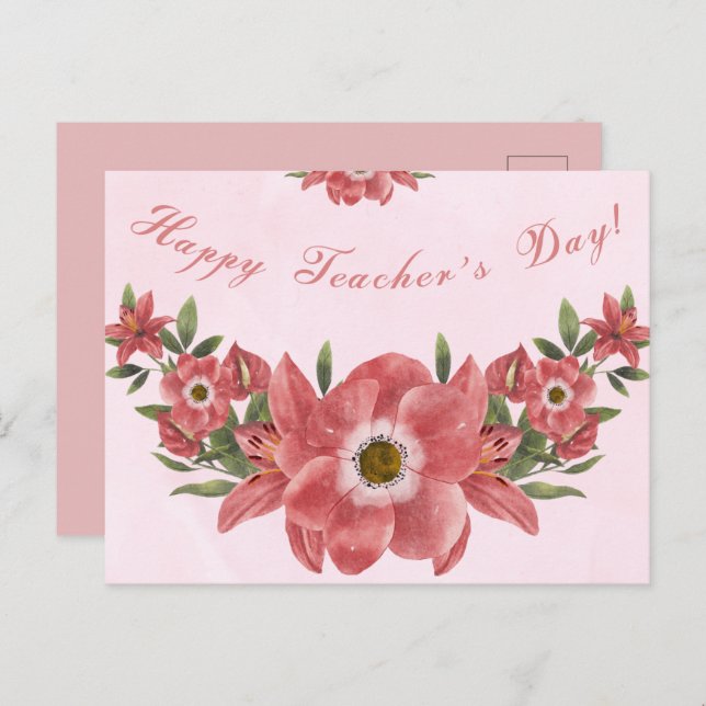 Happy Teachers Day Postcard (Front/Back)