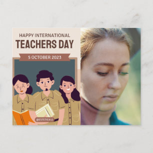 HAPPY TEACHER'S DAY TO THE TEACHERS OF THE WORLD HOLIDAY POSTCARD