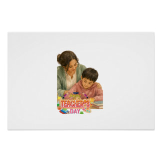 HAPPY TEACHER'S DAY WALL TAPESTRY POSTER