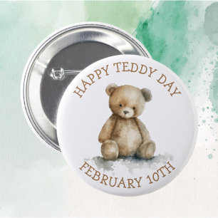 Happy Teddy Day February 10th 2 Inch Round Button
