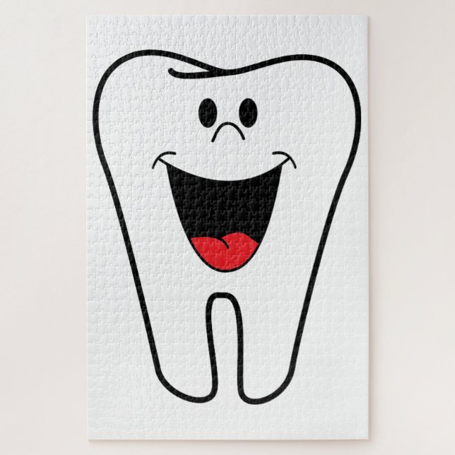 Happy teeth customizable for your Dental practice Jigsaw Puzzle (Vertical)