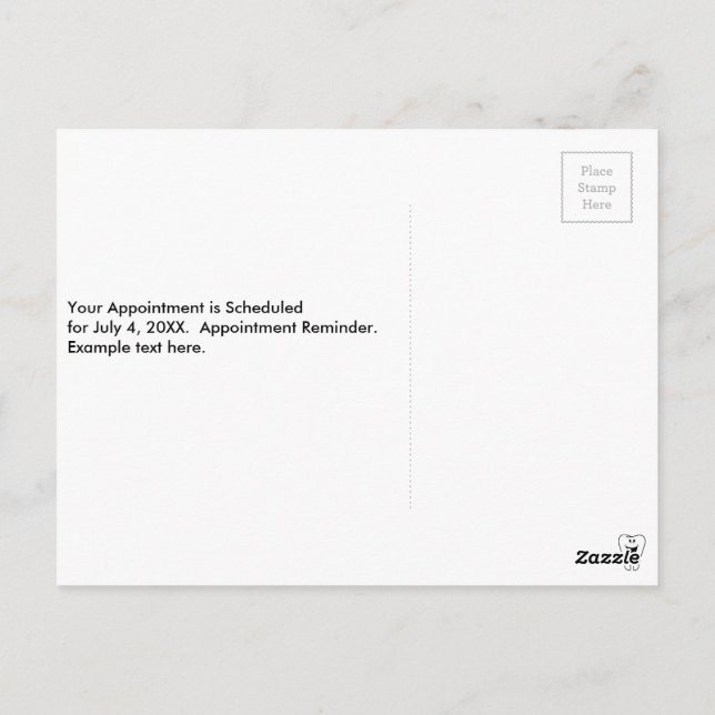 Happy teeth customizable for your Dental practice Postcard (Back)