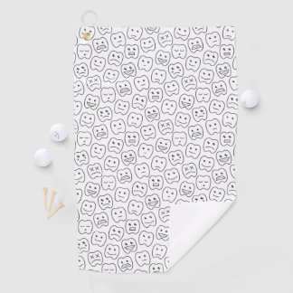Happy Teeth Pattern Golf Towel
