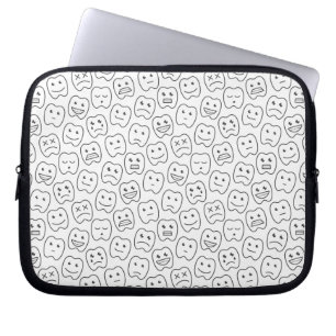 Happy Teeth Pattern Laptop Sleeve