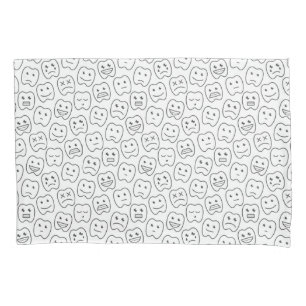 Happy Teeth Pattern Pillowcase