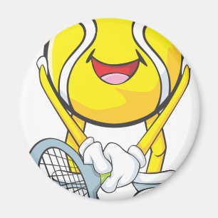 Happy Tennis Ball Magnet
