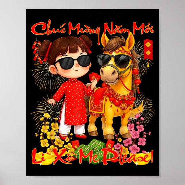 Happy Tet Chuc Mung Nam Moi 2026 Li Xi Me Please K Poster (Front)
