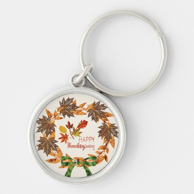 Happy Thanks Giving  Keychain (Front)
