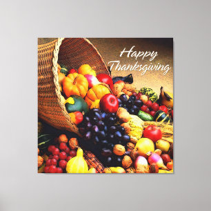 Happy Thanksgiving 12 Stretched Canvas Print