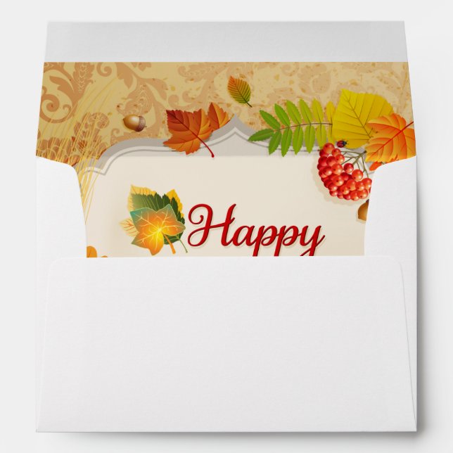 Happy Thanksgiving 13 Envelope (Back (Bottom))