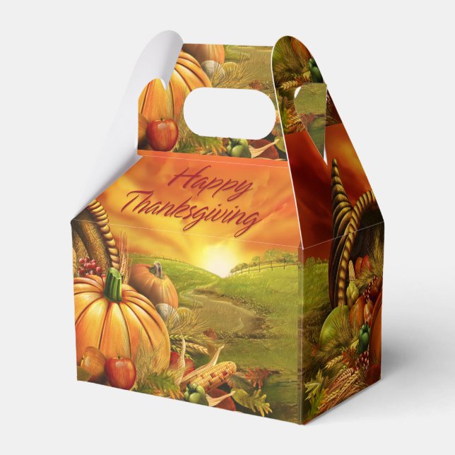 Happy Thanksgiving 2 Favor Box (Front Side)