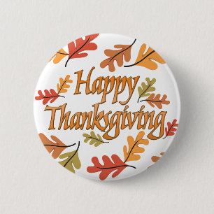Happy Thanksgiving 2 Inch Round Button