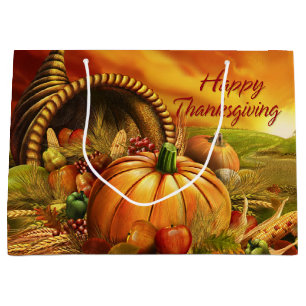 Happy Thanksgiving 2 Large Gift Bag