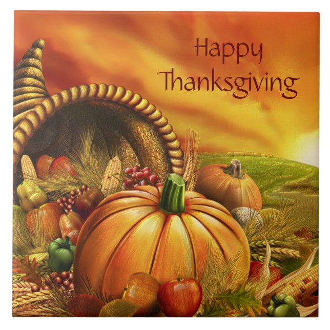 Happy Thanksgiving 2A Tile (Front)