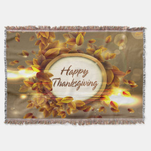 Happy Thanksgiving 3 Throw Blanket