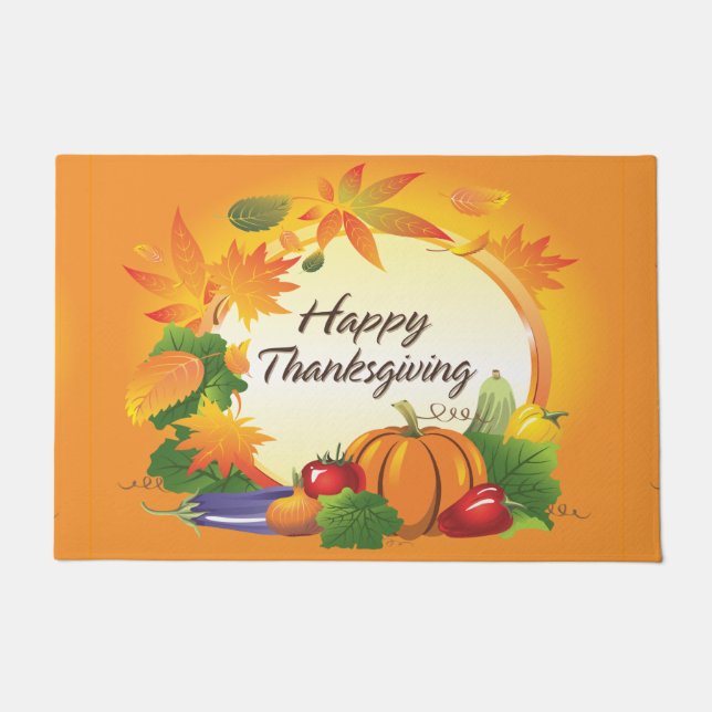 Happy Thanksgiving 5 Options Doormat (Front)